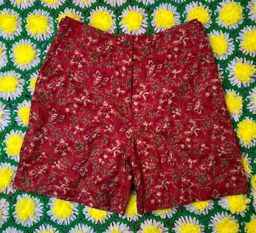 2000’s Ralph Lauren Floral Paisley Red Shorts